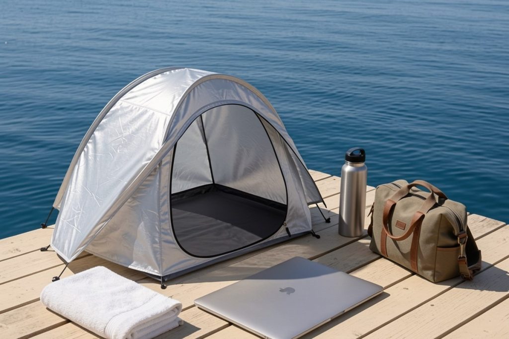 Conceptual illustration for How to Work Remotely Outdoors Without Screen Glare