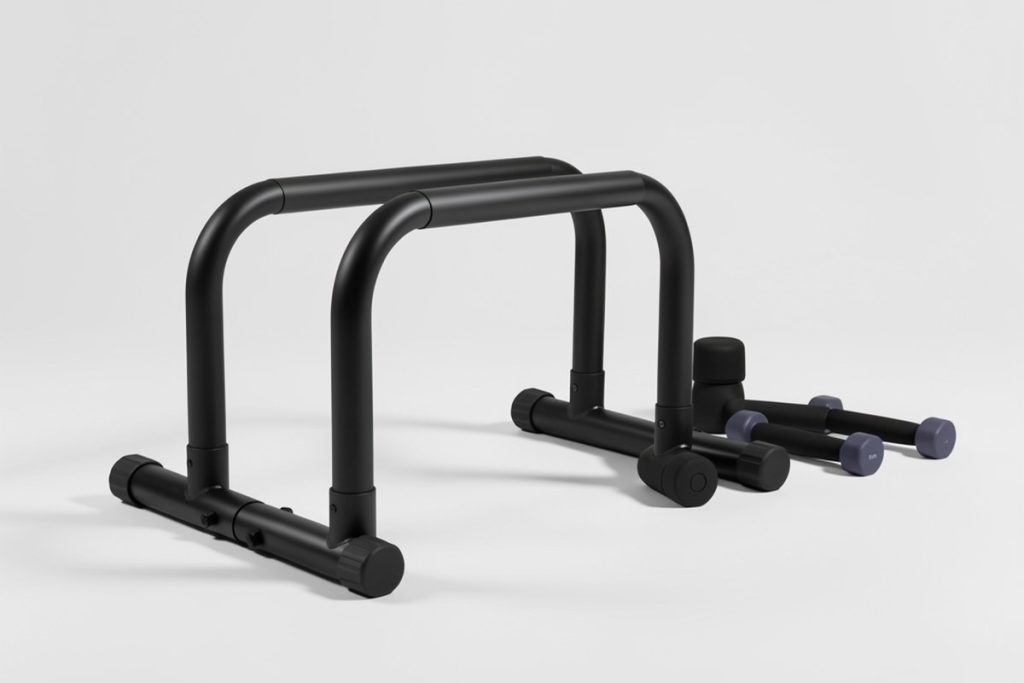 Conceptual illustration for Sustainable Dip Bar Workouts for Upper Body Strength at Home