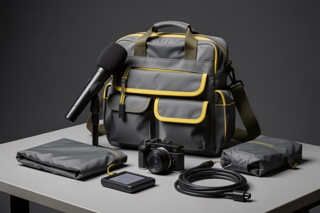 Conceptual illustration for What Freelance Reporters Pack for Breaking News Coverage
